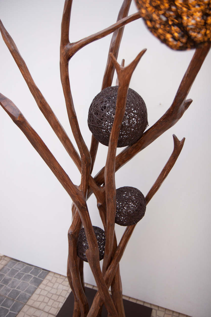 Cabide e Candeeiro de Pé em Madeira | nidumballs